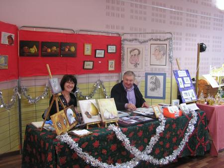 Stand  du march� de noel avec yvon